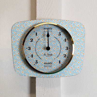 Horloge des Marées Motif Fleurs – Pendule Rétro