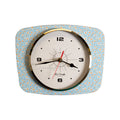 Horloge Murale Rectangulaire Motif Petites Fleurs Bleu Ciel – Pendule Rétro vintage années 50-70 déco maison rétro élégante