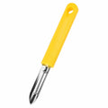 Économe rétro pour votre cuisine avec lame inox vintage, manche jaune style années 50-70, objet décoration maison vintage.
