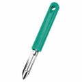 Économe rétro pour votre cuisine avec manche plastique vert et lame inox 6,3 cm, style vintage années 50-70, décoration maison vintage.