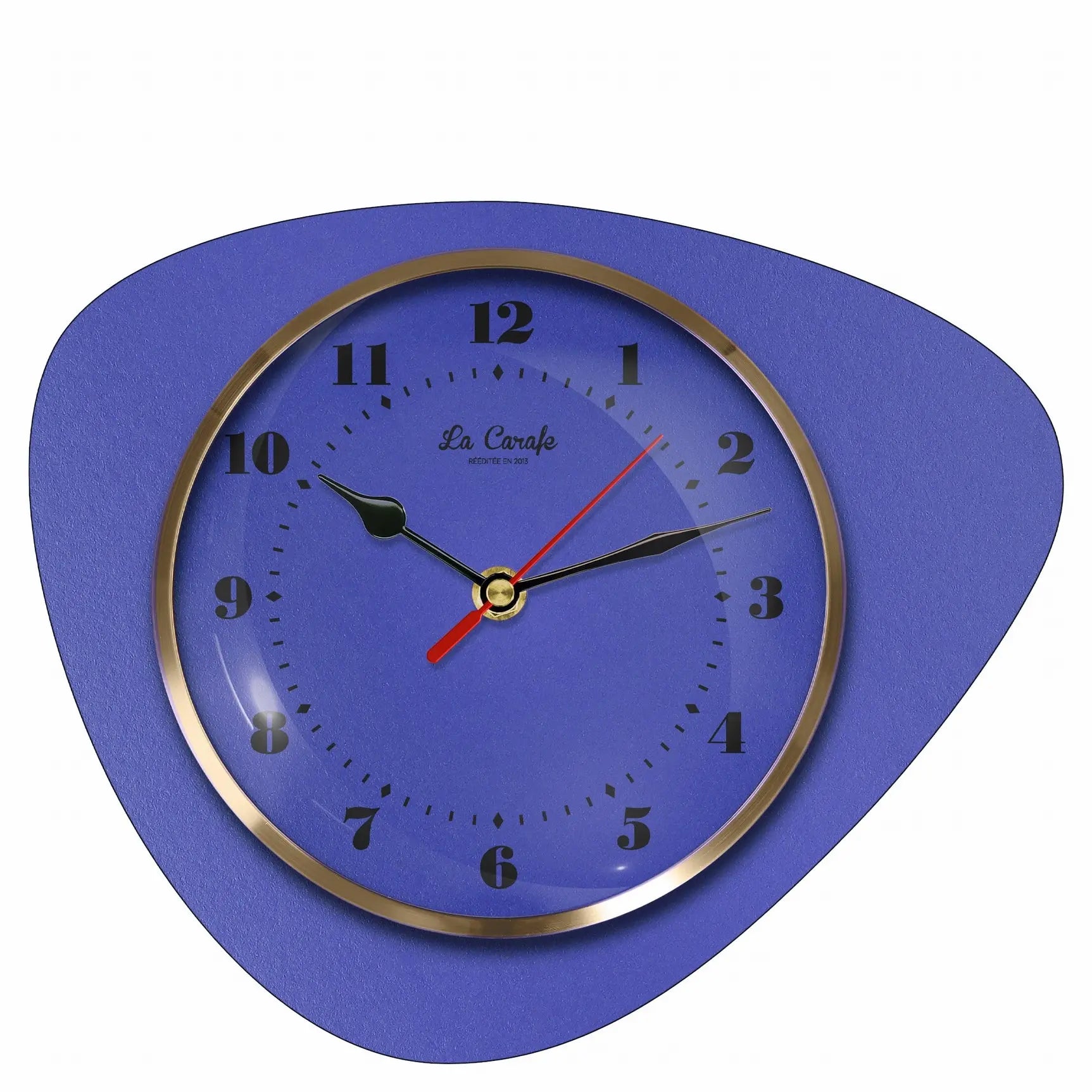 Horloge Vintage Année 70 couleur bleu | La Carafe