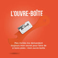 Ouvre-Boîte Rétro en Acier Inoxydable au design vintage années 50-70, durable et idéal décoration maison rétro.