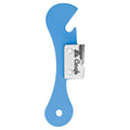 Ouvre-Boîte Rétro en Acier Inoxydable bleu vintage années 50-70, accessoire cuisine rétro et décoration maison vintage.