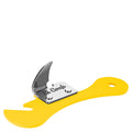 Ouvre-Boîte Rétro en Acier Inoxydable jaune vintage des années 50-70, accessoire cuisine rétro durable et authentique.