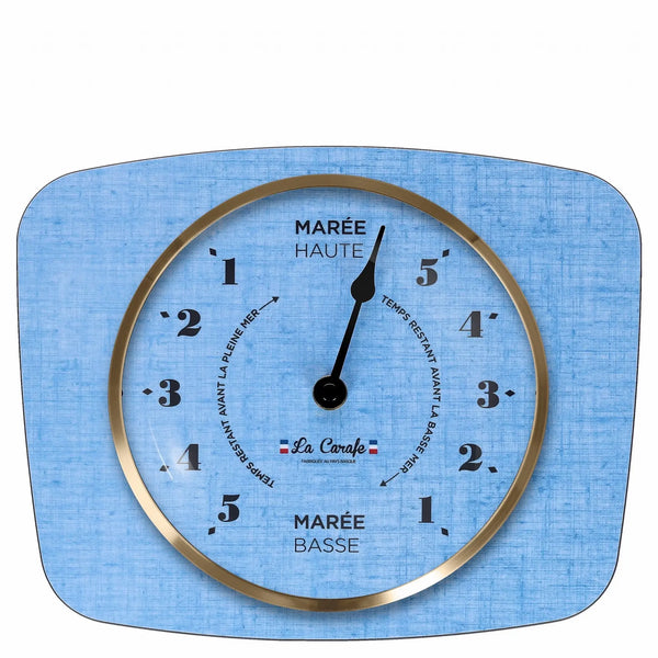 Horloge des Marées Bleu Azur Vintage – Pendule à Marée Cadran Uni rétro des années 50-70 pour décoration maison vintage