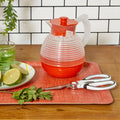 Carafe Vintage Orange Abricot – Pichet Rétro Made in France en verre et plastique, ambiance déco maison vintage années 60-70.