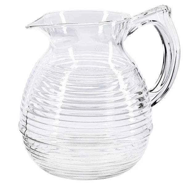 Carafe en Verre Borosilicate 1,3 L – Édition Deluxe, design rétro années 50-70 en verre vintage transparent.