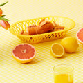 Corbeille Ovale Rétro Made in France jaune vintage années 50-70, décoration maison et accessoires cuisine rétro