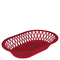 Corbeille Ovale Rétro Made in France en résine rouge, style vintage années 50-70, décoration maison authentique et rétro.