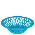 Corbeille Ronde Design Rétro en plastique bleu, style vintage années 70 pour décoration maison et ustensiles cuisine rétro.
