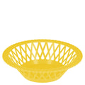 Corbeille Ronde Design Rétro jaune en plastique vintage des années 70, objet déco maison authentique et fonctionnel.
