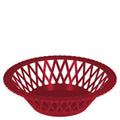 Corbeille Ronde Design Rétro en plastique rouge, style vintage années 50-70 pour décoration maison et cuisine rétro.