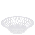 Corbeille Ronde Design Rétro en plastique blanc, style vintage années 70 pour décoration maison et cuisine rétro.