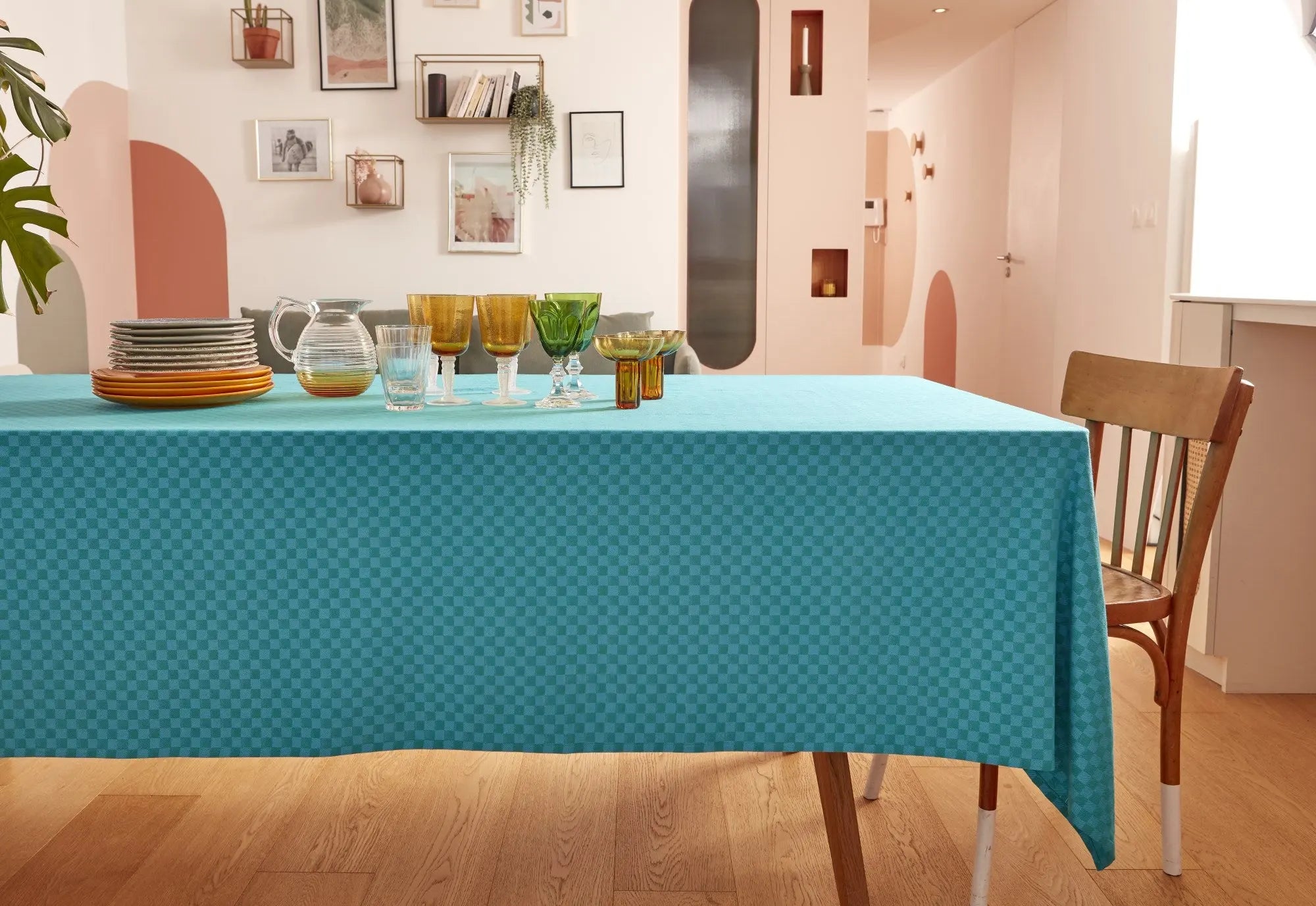 La Nappe Damier 160x300cm - La Carafe