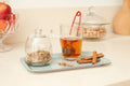 Pince à Thé Infuseur Rétro vintage en métal rouge, accessoires cuisine rétro pour décoration maison années 50-70.