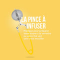 Pince à Thé Infuseur Rétro vintage années 50-70, en inox et plastique, accessoire cuisine rétro pratique et élégant