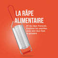 Râpe acier inoxydable rétro au design vintage années 50-70, accessoire cuisine rétro de qualité et décoration maison vintage.