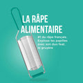 Râpe acier inoxydable rétro vintage, design années 50-70, qualité pro, accessoire cuisine rétro authentique.