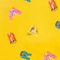 Le Bouchon à Champagne Conservation Effervescence rétro en acier inoxydable, silicone, décoration maison vintage colorée années 50-70