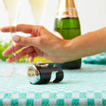 Le Bouchon à Champagne Conservation Effervescence vintage en acier inoxydable et silicone pour déco maison années 50-70 rétro