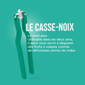 Le casse noix vintage vert rétro, outil robuste et authentique des années 50-70 pour cuisine et décoration maison vintage.