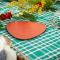 Sous plat décoratif vintage orange abricot uni – Repose plat chaud au design rétro des années 50-70 pour décoration maison vintage