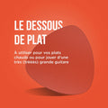 Sous plat décoratif vintage orange abricot uni – Repose plat chaud rétro années 50-70, décoration maison vintage authentique