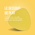 Sous plat décoratif vintage jaune citron uni – Repose plat chaud rétro années 50-70, accessoire déco maison vintage authentique.