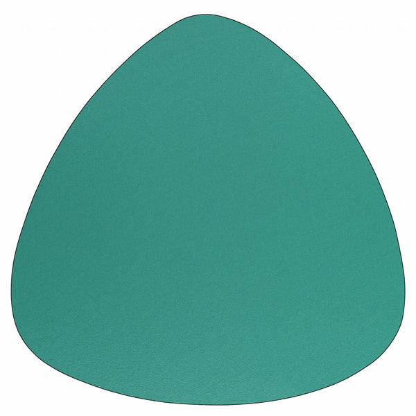 Sous plat décoratif vintage vert lagune uni – Repose plat chaud, design rétro années 50-70 pour décoration maison vintage.