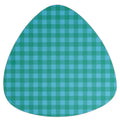 Sous plat décoratif vintage motif Vichy vert et bleu lagon – Repose plat chaud, style rétro années 50-70, décoration maison vintage.