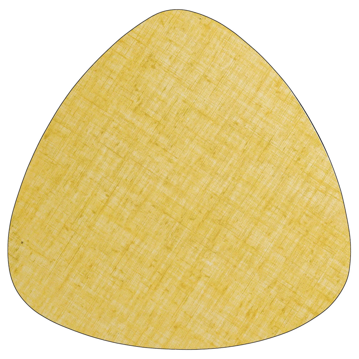 Sous plat décoratif vintage jaune miel uni – Repose plat chaud rétro années 50-70, décoration maison authentique et élégante.
