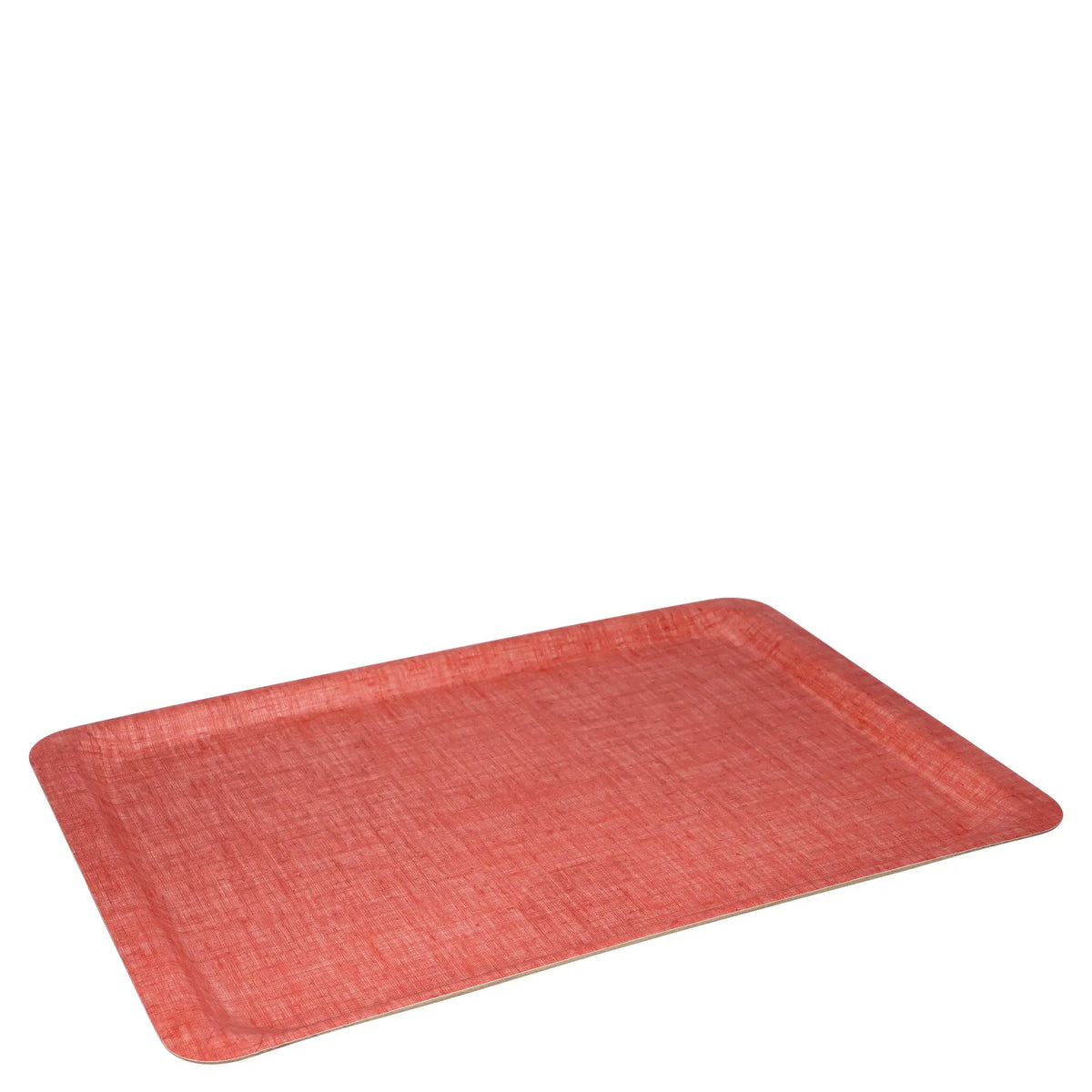 Grand plateau orange vintage en bois, style rétro années 60-70, décoration maison vintage authentique