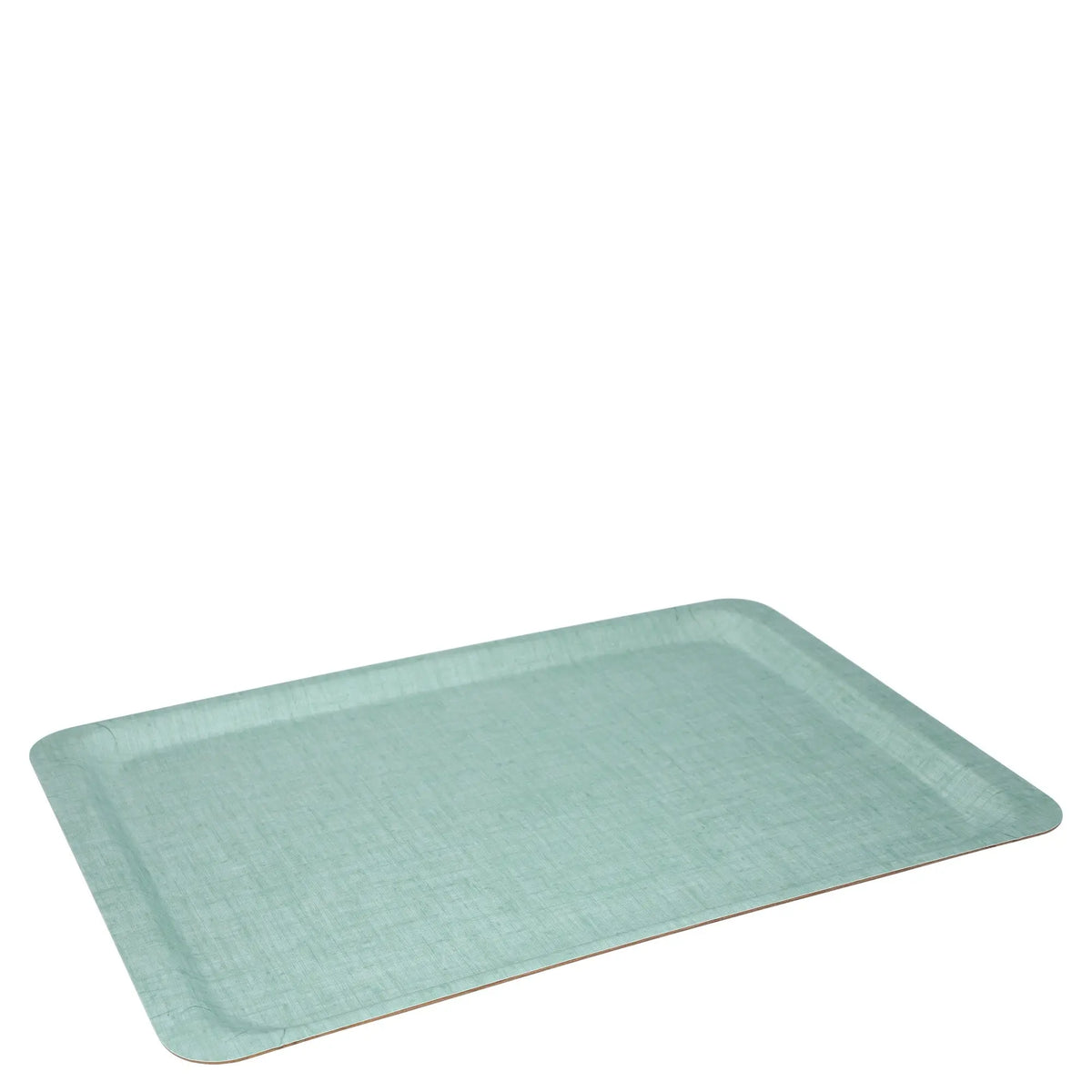 Grand plateau vert vintage en métal, design rétro années 50-70, parfait pour décoration maison vintage authentique.