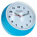Réveil Vintage Silencieux – Design Années 60 bleu rétro, cadran clair, idéal décoration maison vintage et accessoires cuisine rétro.
