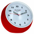 Réveil Vintage Silencieux – Design Années 60 au boîtier rouge rond, style rétro, décoration maison vintage authentique La Carafe.