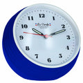 Réveil Vintage Silencieux – Design Années 60 en plastique bleu rétro, cadran blanc, idéal décoration maison vintage années 50-70.