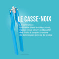 Le casse noix vintage bleu style rétro années 50-70, robuste, pour fruits secs et décoration cuisine vintage.