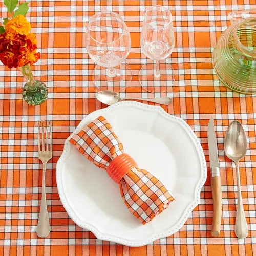 Set de 2 Serviettes de Table - Touche Bistrot La Carafe ABRICOT