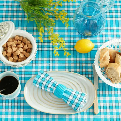 Set de 2 Serviettes de Table - Touche Bistrot La Carafe AZUR