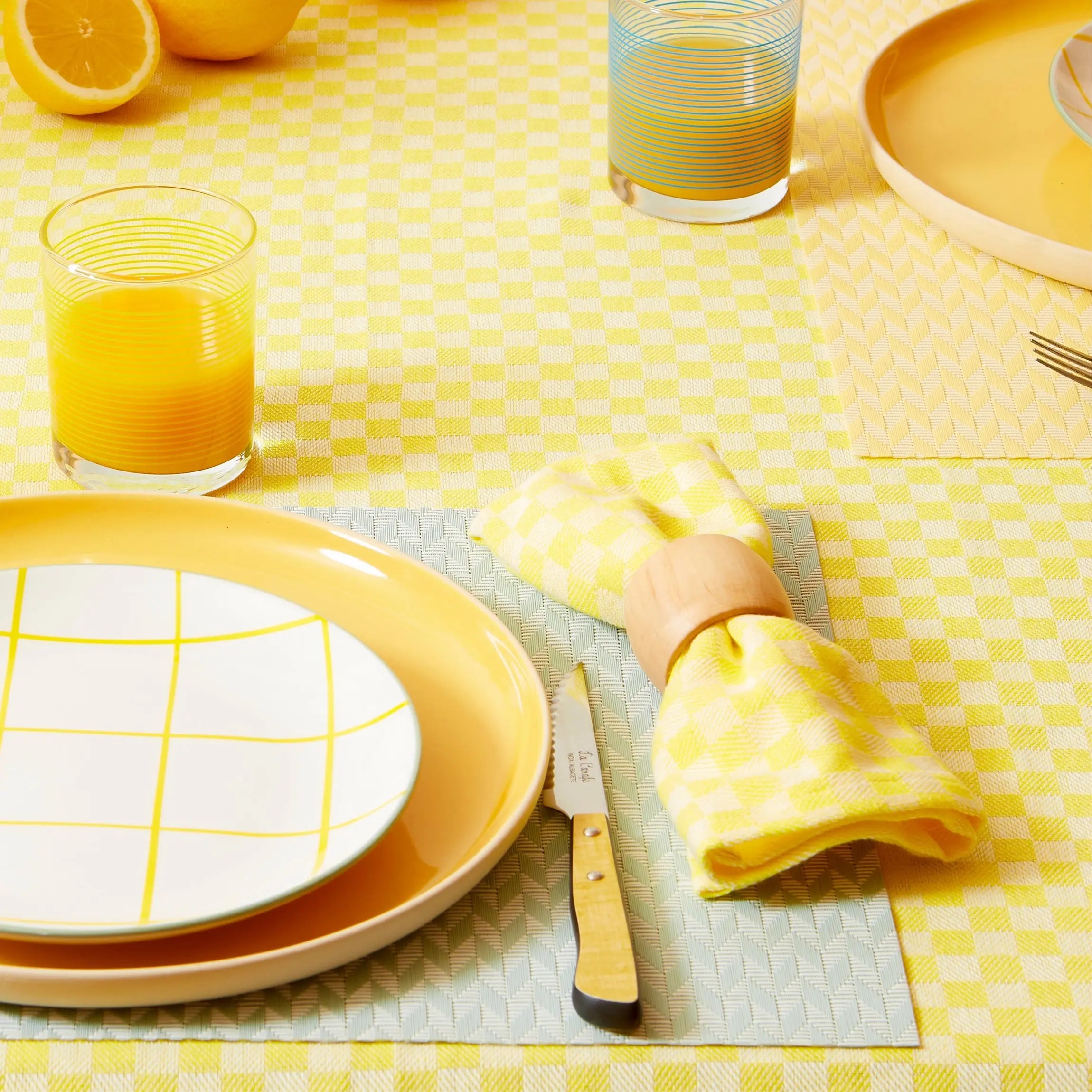Set de 2 Serviettes de Table - Élégance et Sophistication La Carafe CITRON