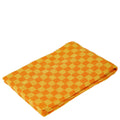 Torchon Damier Rétro 100% Coton orange vintage style années 50-70, linge de table vintage La Carafe qualité supérieure