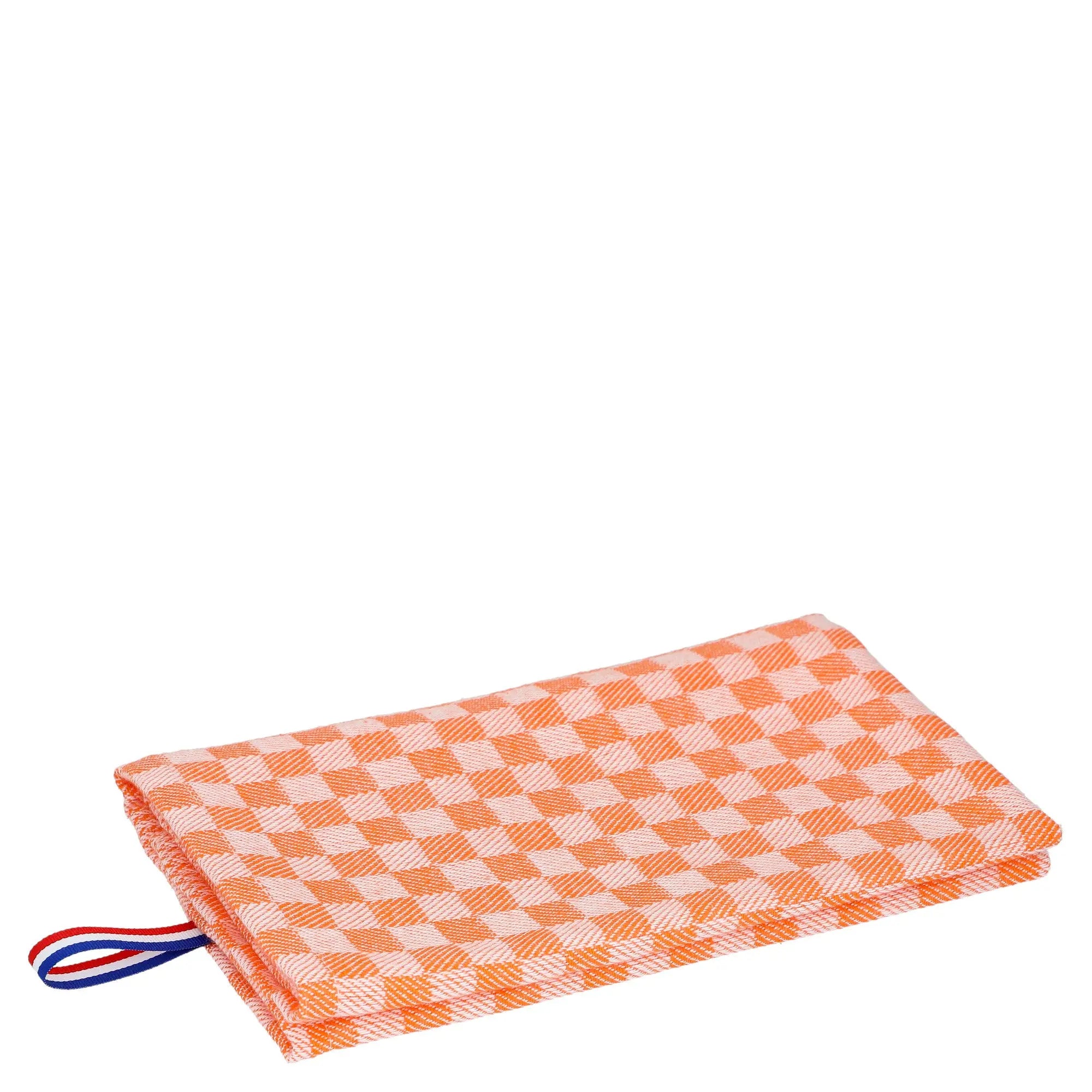 TORCHON DAMIER ABRICOT