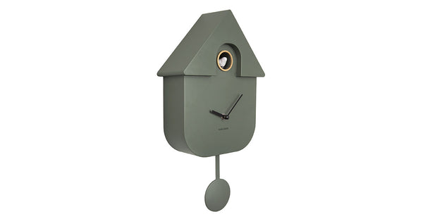 Horloge murale Modern Cuckoo vert jungle, Karlsson Present Time, La Carafe