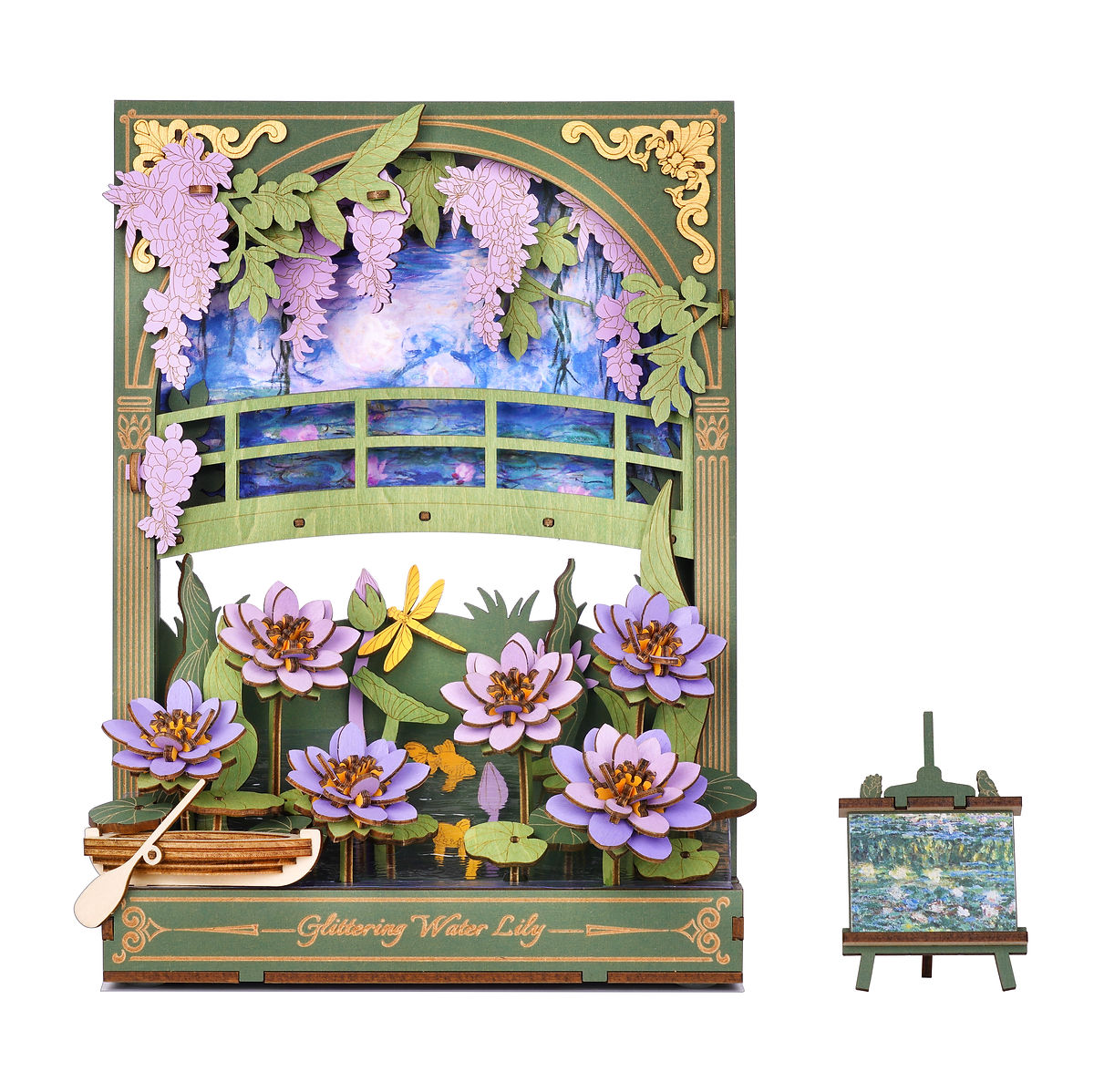 Tableau 3D RoWood, nénuphars