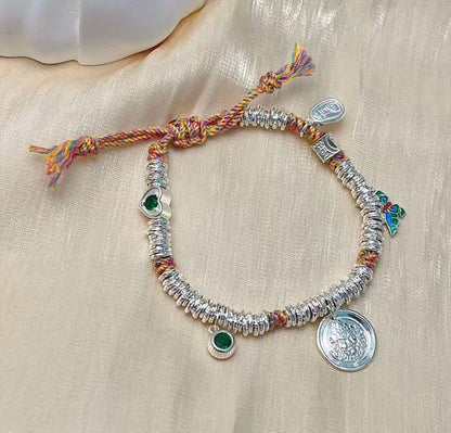 Bracelet corde et argent