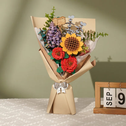 Puzzle 3D en Bois – Wooden Flower Bouquet TW01H