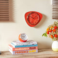 Horloge Murale Médiator Orange Abricot Cadran Uni – Pendule Rétro vintage des années 50-70 style décoration maison rétro.