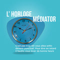 Horloge Murale Médiator Bleu Azur Cadran Uni – Pendule Rétro vintage années 50-70 décor maison rétro qualité authentique