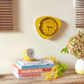 Horloge Murale Médiator Jaune Citron – Pendule Vintage Rétro, design années 50-70 pour décoration maison vintage élégante.