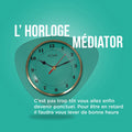 Horloge Murale Médiator Vert Lagune Cadran Uni – Pendule Rétro vintage années 50-70, décoration maison authentique et qualité garantie.